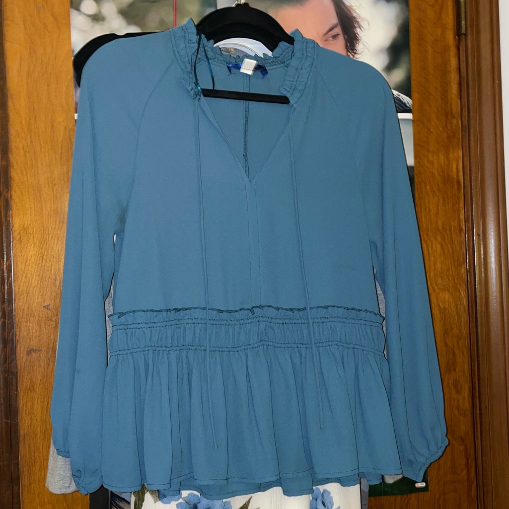 Blue Rain (From Francescas) Teal Blouse